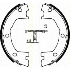 8100 15025 TRISCAN Комплект тормозных колодок, стояночная тормозная с