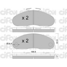 822-111-2 CIFAM Комплект тормозных колодок, дисковый тормоз