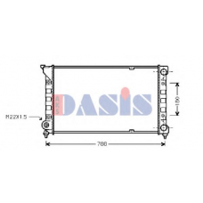 041360N AKS DASIS Радиатор, охлаждение двигателя