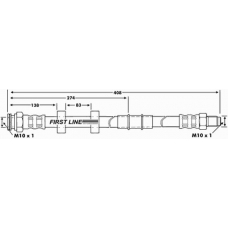 FBH6103 FIRST LINE Тормозной шланг