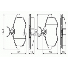 0 986 495 268 BOSCH Комплект тормозных колодок, дисковый тормоз