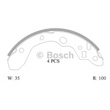 0 986 AB0 919 BOSCH Комплект тормозных колодок