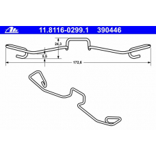 11.8116-0299.1 ATE Пружина, тормозной суппорт