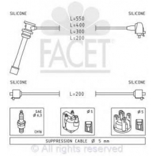 4.9855 FACET Комплект проводов зажигания