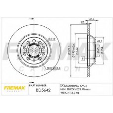 BD-5642 FREMAX Тормозной диск