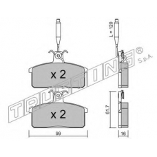 028.3 TRUSTING Комплект тормозных колодок, дисковый тормоз