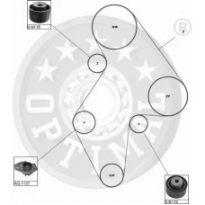 SK-1085 OPTIMAL Комплект ремня грм