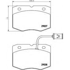8DB 355 005-491 HELLA Комплект тормозных колодок, дисковый тормоз