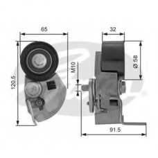 T43133 GATES Натяжной ролик, ремень грм