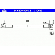 24.5209-0250.3 ATE Тормозной шланг