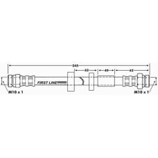 FBH6642 FIRST LINE Тормозной шланг