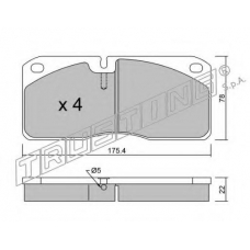 278.0 TRUSTING Комплект тормозных колодок, дисковый тормоз