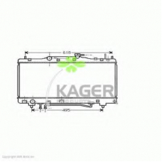 31-1918 KAGER Радиатор, охлаждение двигателя