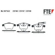 BL1871A2 FTE Комплект тормозных колодок, дисковый тормоз