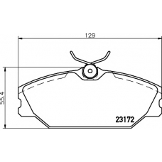 8DB 355 019-391 HELLA PAGID Комплект тормозных колодок, дисковый тормоз