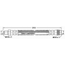 FBH6255 FIRST LINE Тормозной шланг