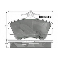 GDB812 TRW Комплект тормозных колодок, дисковый тормоз