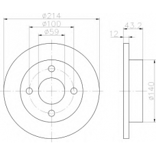 8DD 355 101-171 HELLA Тормозной диск