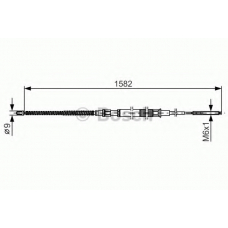 1 987 482 124 BOSCH Трос, стояночная тормозная система