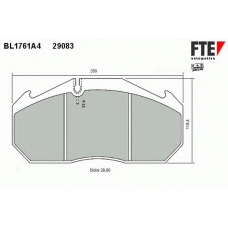BL1761A4 FTE Комплект тормозных колодок, дисковый тормоз