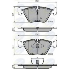 CBP0798 COMLINE Комплект тормозных колодок, дисковый тормоз