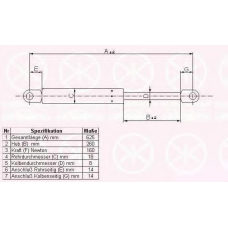 90452800 KLOKKERHOLM Газовая пружина, капот