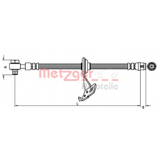 4116206 METZGER Тормозной шланг