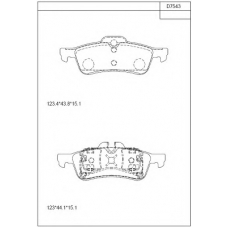 KD7543 ASIMCO Комплект тормозных колодок, дисковый тормоз