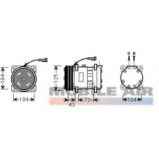0100K113 VAN WEZEL Компрессор, кондиционер