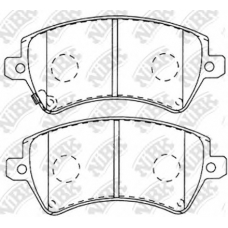 PN1224 NiBK Комплект тормозных колодок, дисковый тормоз