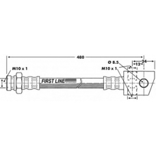 FBH6704 FIRST LINE Тормозной шланг