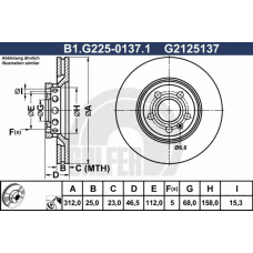 B1.G225-0137.1 GALFER Тормозной диск