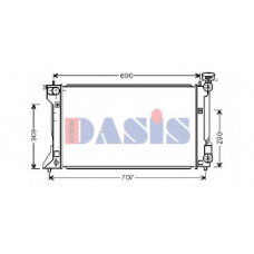 210122N AKS DASIS Радиатор, охлаждение двигателя