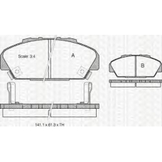 8110 40001 TRIDON Brake pads - front