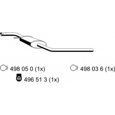 177030 ERNST Средний глушитель выхлопных газов