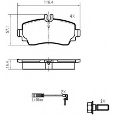 K620700 Vema Комплект тормозных колодок, дисковый тормоз