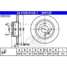 24.0109-0125.1 ATE Тормозной диск