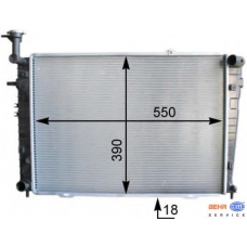 8MK 376 763-211 HELLA Радиатор, охлаждение двигателя