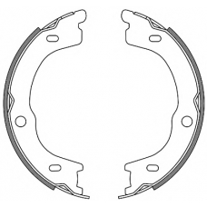 Z4672.00 WOKING Комплект тормозных колодок, стояночная тормозная с