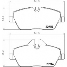 8DB 355 011-261 HELLA Комплект тормозных колодок, дисковый тормоз