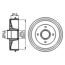 0 986 477 108 BOSCH Тормозной барабан