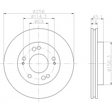 MDC1424 MINTEX Тормозной диск