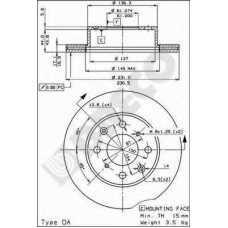 BS 7892 BRECO Тормозной диск