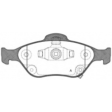 BPA0766.12 OPEN PARTS Комплект тормозных колодок, дисковый тормоз