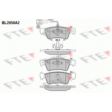 BL2056A2 FTE Комплект тормозных колодок, дисковый тормоз