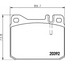 8DB 355 017-481 HELLA PAGID Комплект тормозных колодок, дисковый тормоз