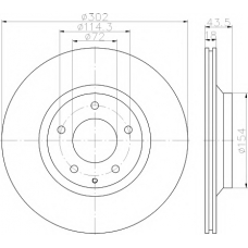 8DD 355 115-211 HELLA PAGID Тормозной диск