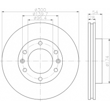 8DD 355 114-341 HELLA PAGID Тормозной диск