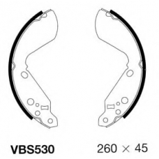 VBS530 MOTAQUIP Комплект тормозных колодок