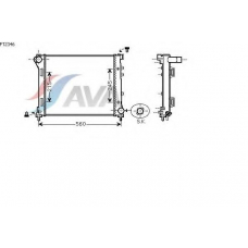 FT2346 AVA Радиатор, охлаждение двигателя